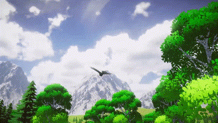 Flying over the landscape
